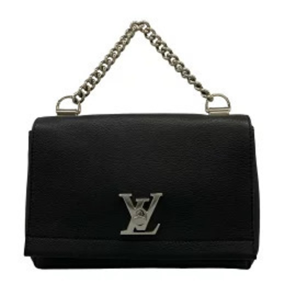 LOUIS VUITTON Lockme II Handbag Noir Black Leather